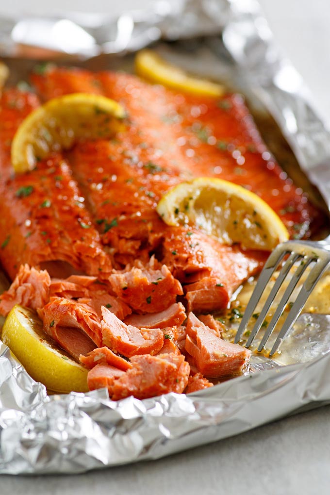 Baked honey garlic salmon