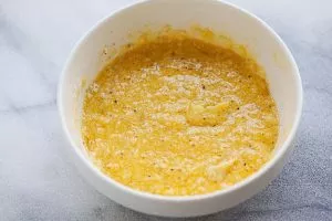 Cheese and egg mixture for spaghetti carbonara.