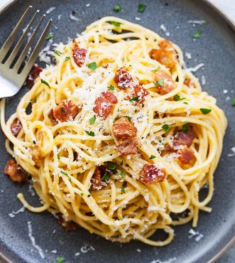Roman spaghetti carbonara